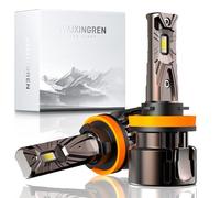 WAIXINGREN Upgrade H11 LED Headlight Bulb, 26000LM 400% Brighter Wireless, 6500K White Bright High or Low Beam H9 LED Bulb with Fan, Halogen Replacement, Plug and Play, Pack of 2 (H11/H9/H8)