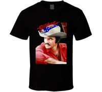 WAIXUXE Burt Reynolds Smokey and The Bandit 80s Movie Fan T Shirt Black