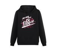WAIXUXE Men Hoody Save Water Drink Dr. Pepper Long Sleeve Hoody Black
