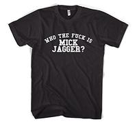 WAIXUXE Who The F k is Mick Jagger T Shirt Unisex Black