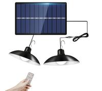 Waiybbit Solar Pendant Lights, Solar Shed Lights Indoor Outdoor with 9.84FT Cord, 30 LEDs Dimmable Gazebo Lights, Remote, IP65 Waterproof Solar Powered Shed Light for Garden Courtyard Barn Balcony