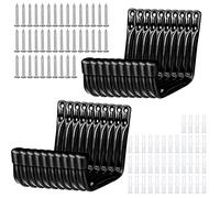 WAIZHIUA 20Pcs Garage Storage Hooks Universal Heavy Duty J Hooks Utility Garage Wall Mounted Hanging Hooks with Anchors Screws for Hanging Tools Ladder Bicycle(11.5x9cm)