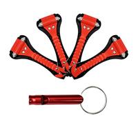 WAIZHIUA 4 Pcs Window Breaker with Survival Whistle - Life Hammer with Seatbelt Cutter, Double-Ended Window Breaker Emergency Escape Tool for Cars, Trucks, SUVs