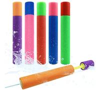 WAIZHIUA 6Pcs 33cm Water Pistols for Kids, Foam Water Blaster Squirt Gun Set Outdoor Water Pool Toys Water Soaker Gun for Swimming Pool Party Beach(6 Colors)