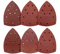 WAIZHIUA 72Pcs Sanding Sheets 11-Hole Mouse Sandpaper Sander Pad Hook and Loop Sanding Pads 40/60/80/120/180/240 Grits for Bosch Multi-Sander PSM 100A PSM 200 AES PSM 18