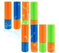 WAIZHIUA 8Pcs Water Pistols for Kids, 15cm Foam Water Blaster Squirt Gun Set Outdoor Water Pool Toys Water Soaker Gun for Swimming Pool Party Beach(4 Colors)