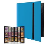 WAIZHIUA 9 Pocket Card Binder - 432 Pockets Trading Cards Binder with Elastic Strap, PU Leather Card Album Folder for Pokemon Yu-Gi-Oh Sports Cards