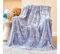 Wajade Dinosaurs Gifts for boys Glow in Dark Blanket Kid Dino Birthday Gifts Easter Decor for Boys Fleece Blanket for Kids Age 1 2 3 4 5 6 7 8 9 10 11 12 Years Old (Dinosaurs 130 * 150 CM)