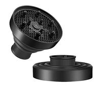 WAJIAYON Universal Collapsible Hair Dryer Diffuser Attachment- Salon Grade tool,Lightweight Foldable Portable Travel Folding Design Fit Most of blow Dryers-Black
