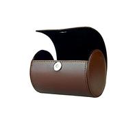 WAJJ Men’s Necktie Tie Organizer Case, Travel Tie Storage Case, Brown, 4.3 x 3.1 inches