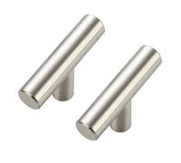 WAJJWI 10pcs Cupboard Handle Brushed Stainless Steel Kitchen Cabinet Door Knob Furniture Drawer Pull Hardware Pulls Bar for Cabinet Door Replacement(Black)