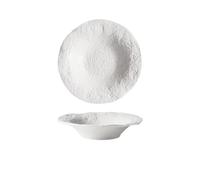WAJJWI 1pc Rock Pattern Ceramic Soup Deep Plate Household Dish Dish Irregular Shaped Salad Bowl Western Dish for Salad(23.4 * 5cm)