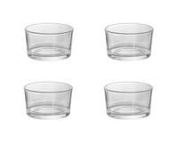 WAJJWI 4pcs Clear Glass Mini Bowls Set Kitchen Desserts Salad Bowl Home Dips Sauces Pudding Fruit Charcuterie Boards Bowls for Meal Prep for Salad(Clear C)