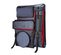 WAJJWI Art Portfolio Bag Multifunctional Artist Portfolio Backpack Sketch Art Painting Bag Waterproof Large Carrying Bags Tool Storage Backpacks(Gray and red)