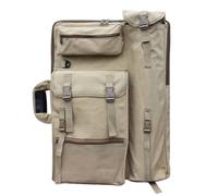 WAJJWI Art Portfolio Bag Thickened Canvas Painting Bag Sketching Storage Backpack Painting Board Portable Art Portfolio Case 48x65CM(Light Brown)