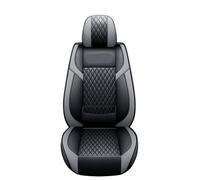 WAJJWI Universal Car Seat Covers PU Leather Cushions Four Seasons Breathable Mats Front/Back Seats Protective Pads Auto Goods for Vehicles,Office Chair(Grey)