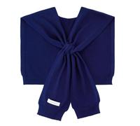 WaJuemy Women's Sweater Shawl Wraps Sleeves Knitted Collar Sweater Scarf Top Casual Lightweight Shoulder Cape Accessories, 06 Navy X, One Size