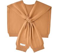 WaJuemy Women's Sweater Shawl Wraps Sleeves Knitted Collar Sweater Scarf Top Casual Lightweight Shoulder Cape Accessories, 04 Khaki X, One Size