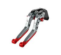 WAJUHJK for Ducati 797 Monster 2017 2018 797MONSTER Motorcycle Accessories Extendable Brake Clutch Levers Adjustable Hand Handlebar Grip(Gray Red)