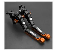 WAJUHJK for NSR250/MC18/MC21/MC22/MC19 1988-1994 NSR 250 Motorcycle CNC Adjustable Brake Clutch Levers Handlebar Handle Hand Grips(BlackOrange)