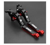 WAJUHJK for NSR250 /MC18/MC21/MC22/MC19 CBR250 1988-1994 Motorcycle Folding Brake Clutch Levers & 7/8''22MM Handle Handlebar Grips(BlackRed)