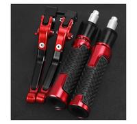 WAJUHJK for XL1000 XL1000V Varadero 1999-2013 2012 Motorcycle Accessories Brake Clutch Levers Handle Handlebar Grip Ends(Red Black)