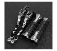 WAJUHJK GSX-R750 K6 K7 K8 K9 K10 Motorcycle Clutch Brake Lever for Suzuki GSXR750 2006 2007 2008 2009 2010 Handlebar Grips Ends(Grå)
