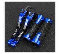 WAJUHJK GSX-R750 K6 K7 K8 K9 K10 Motorcycle Clutch Brake Lever for Suzuki GSXR750 2006 2007 2008 2009 2010 Handlebar Grips Ends(Blueblack)