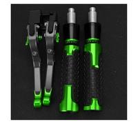 WAJUHJK Motorcycle for CBR1100XX CBR 1100 XX CBR1100 XX Blackbird 1997-2007 Handlebar Hand Grips Ends Handle Brake Clutch Levers(Gary Green)