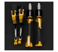 WAJUHJK VFR 800 Motor Aluminum Adjustable Handle Lever Clutch Brake Levers Handlebar Grip for VFR800 FI WI 1998 1999 2000 2001(Gold)