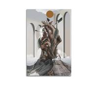 WAKALEMON Heartache Art PrintPoster, Abstract Grotesque Wall Art Decorative Canvas Posters for Bedroom Living Room24x36inch(60x90cm) Unframe-style