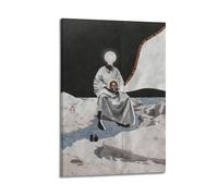 WAKALEMON Must Be Something In The Water Art PrintPoster, Abstract Grotesque Wall Art Decorative Canvas Posters for Bedroom Living Room08x12inch(20x30cm) Frame-style