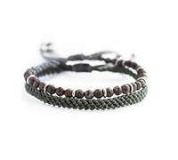 Wakami Mens Bracelet | Handmade Men's Jewelry | Boho Bracelets for Women & Men | Trendy Beaded Bracelet Stack | Fair Trade, Waterproof Waxed Thread, 2 Pack, not-applicable