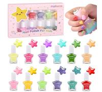 wakaniya Girls Nail Polish, 12 Colors Kids Nail Polish Set Water-Based Non-Toxic Nail Varnish for Children, Fast Drying Peel-Off Nail Kit for Little Girls Toddlers Tweens