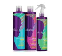 Wakati Sulfate-Free Non-Stripping Shampoo 235ml, Water-Activated Finger Detangling Advanced Conditioner 235ml and Re-Activating Conditioning Mist 195ml Bundle for Natural Afro Hair