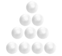 Wakauto 10pcs 6cm Christmas Decoration Modelling White Craft Balls Solid Polystyrene Round Spheres Foam Balls for Art Craft Household School Projects (White)