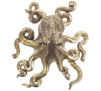Wakauto Chinese Brass Octopus Statue Figurines Animal Sculpture Collectibles Gift Desktop Ornaments Fengshui Home Office Decor