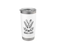 Wake and Bake, Baker Pastry Chef Baking Bake Lover Stainless Steel Insulated Tumbler