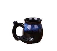 Wake and Bake Coffee Mug | Large Novelty Ceramic Coffee Pot Shaped Cup | Unique Funny Gift for Coffee Lovers, Christmas & Fathers Day(Kiln-Transformed Blue)