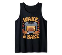 Wake and Bake Funny Thanksgiving Turkey Day Meal Chef Dad Tank Top