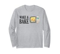 Wake Bake Turkey Chef Funny Thanksgiving Feast Meal Dinner Long Sleeve T-Shirt