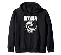 Wake Boarding Wave Zip Hoodie