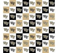 Wake Forest University Demon Deacons Fabric - Officially Licensed Wake Forest Cotton Quilting Fabric by Sykel Enterprises, Precut Yardage for Sewing & Crafts Collegiate Check