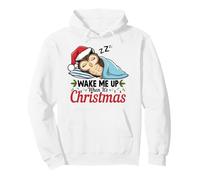 Wake Me Up When It's Christmas Cute Owl Animal Sleeping Pullover Hoodie