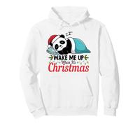 Wake Me Up When It's Christmas Cute Panda Animal Sleeping Pullover Hoodie