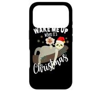Wake Me Up When It's Christmas Lazy Funny Sleeping Sloth Case for iPhone 17 Pro