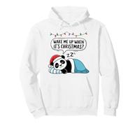 Wake Me Up When It's Christmas Panda Animal Sleeping Lovers Pullover Hoodie