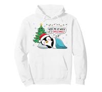 Wake Me Up When It's Christmas Penguin Animal Sleeping Pullover Hoodie