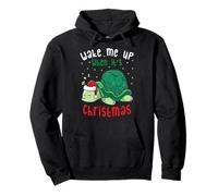 Wake Me Up When It's Christmas Sleeping Turtle Nap Tortoise Pullover Hoodie