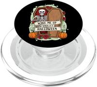 Wake Me Up When It's Halloween Skeleton PopSockets PopGrip for MagSafe